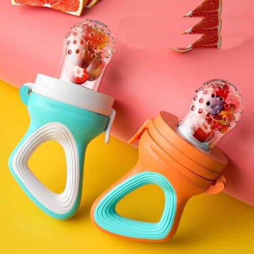 Baby Nipple Fresh Food Fruit Milk Feeding Bottles Nibbler Learn Feeding Drinking Water Straw Handle Teething Pacifier
