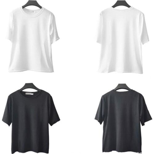 T-Shirt Loose Breathable Unisex O Neck Short Sleeve Tops for Dating