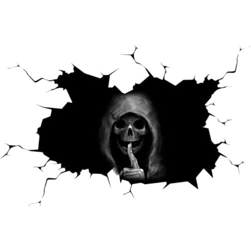 Waterproof Car Decals Sticker Scary Skull Bone Skeleton Window Bumper Truck SUV Sticker C-0005