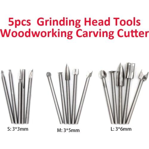 Tungsten Steel Woodworking Electric Wood Carving Tool S, M, L Sizes Electric Grinding Head Milling Cutter For Tools