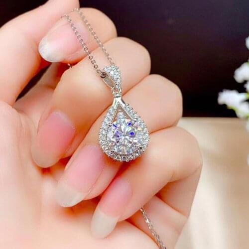 Exquisite 3 Carat Gemstone Pendant Necklaces for Women Luxury 925 Silver Jewelry ELegant Sweater Necklace Coker Fine Jewelry