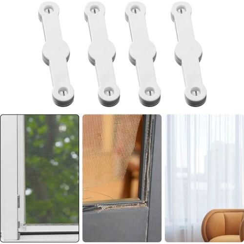 1/4PCS Anti Rust Screen Window Installation Buckle Home Screen Window Punch Free Traceless Letter Retaining Clip for Home Office