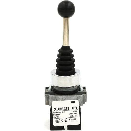 1pc 2NO 2 Positions XD2-PA12 Cross Push Button Switch Latching Self-locking Joystick Switch