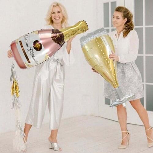 1pc Big Helium Balloon Champagne Goblet Aluminum Balloons Wedding Birthday Party Decorations Adult Kids hot Selling