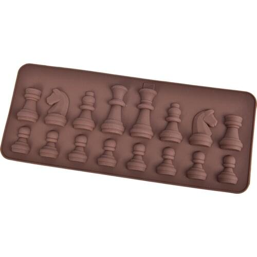 1PC New Silicone Cake moulds 3D International chess Cake Chocolate Sugar craft Mould Mold Tools Resistant Reusable Cake Molds
