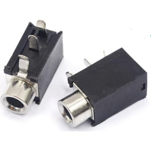 10pcs 3.5mm Metal Head Headphone Jack Female Audio Jack PJ-316 3 pin DIP-3 PJ316