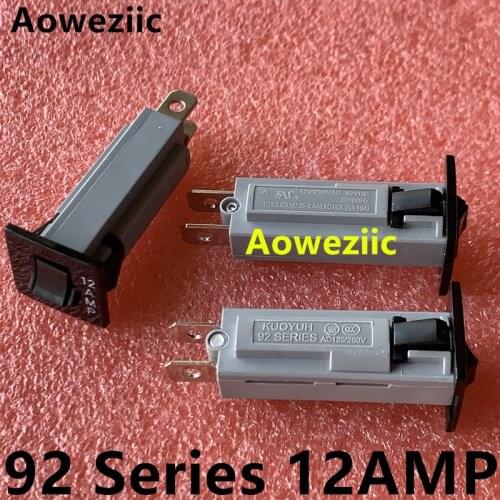 2Pcs 92 Series 12A Circuit Breaker Overload Switch Over Current Protector KUOYUH 125/250VAC 32VDC Short Circuit Leakage Switch