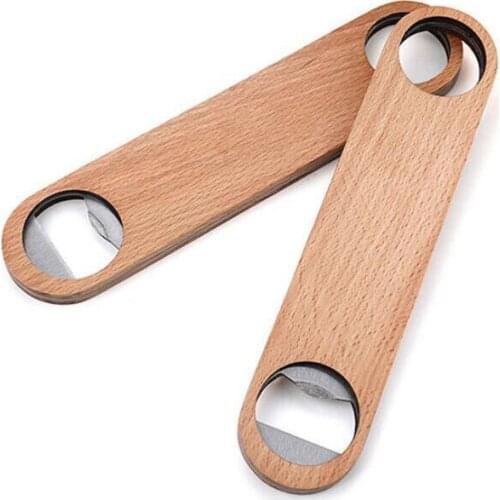 50pcs/lot Big Wood Handle Bartender Bottle Opener Wine Beer Soda Glass Cap Bottle Opener Kitchen Bar tools