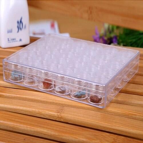 64 lattices Plastic Storage Box Adjustable Storage Box box for jewelry Diamond Embroidery Craft Bead Pill Storage Tool