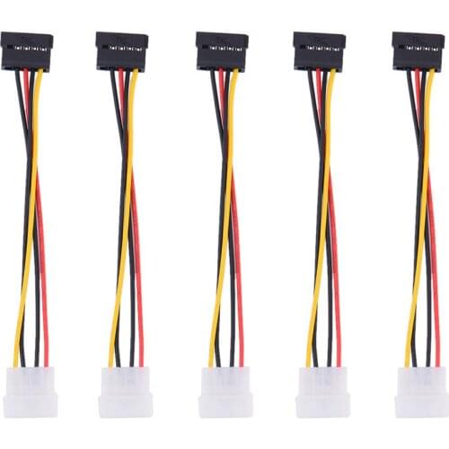 Laptop Adapter New 4Pin IDE Molex To 2 Serial ATA SATA Y Splitter Hard Drive Power Supply Cable Computer Cable
