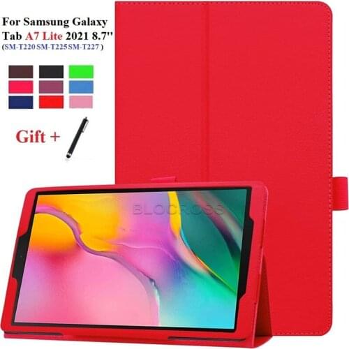 For Samsung Galaxy Tab A7 Lite Case 2021 8.7'' Tablet Cover Coque Auto Sleep Wake PU Leather Case for SM-T220 SM-T225 with Pen