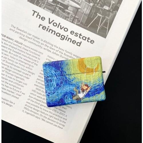 Van Gogh starry sky oil painting cases for Airpods Pro 2 Pro protective cover bluetooth wireless earphone box air case pod funda