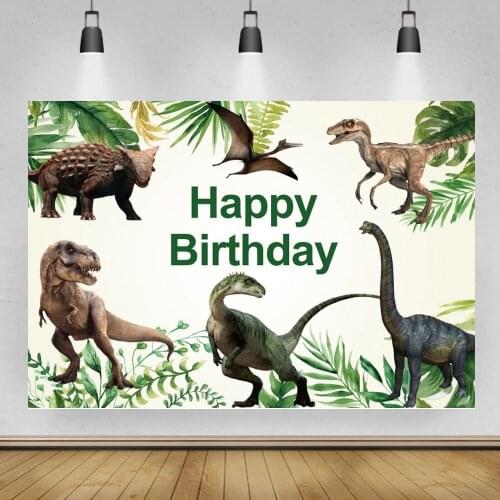 Nitree Jurassic Park Dinosaur Party Backdrops For Photo Studio Green Forest Boys Birthday Party Photography Backgrounds Custom
