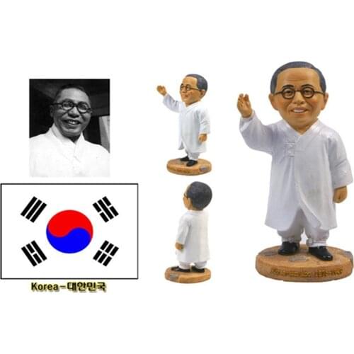 Hot Sale Hand-painted South Korea Jinjiu Resin Crafts World Celebrity Statue Tourism Souvenir Gifts Collection Home Decortion