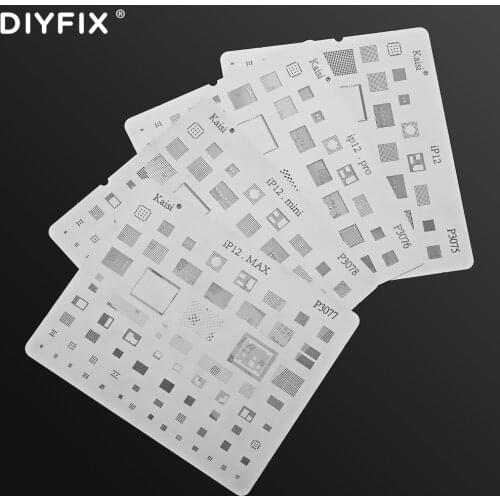 DIYFIX Phone Logic Board Repair Tool for iPhone12 Pro Max 12 Mini Motherboard IC Chip Ball Soldering Net Stainless Steel Plate