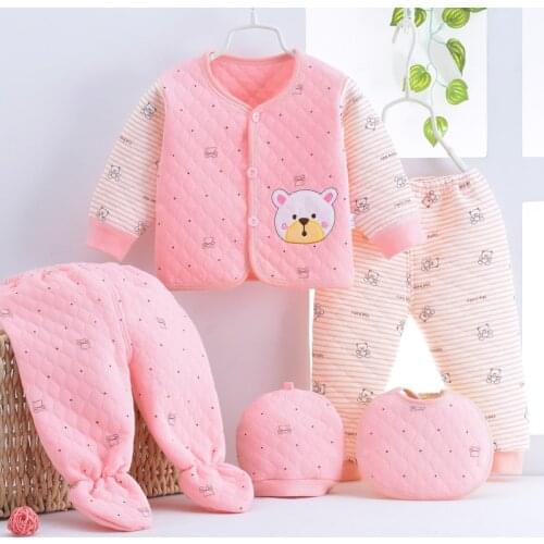 Jchao kids 2019 autumn baby boy girl clothes Long sleeve Top + pants 5pcs sport suit baby clothing set newborn infant clothing