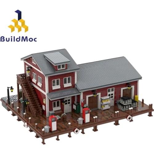 MOC Dockside House Cauldron Shop Magic alley Model Building Blocks Church Architecture Wizarding Equipment bricks Toys Children