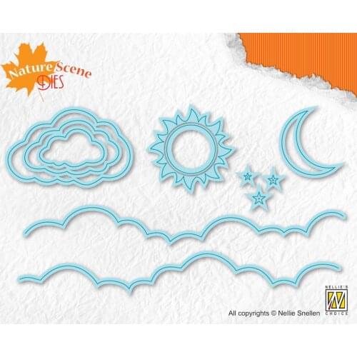 AliliArts Metal Cutting Dies Sun moon clouds diy Scrapbooking Photo Album Decorative Embossing PaperCard Crafts Die
