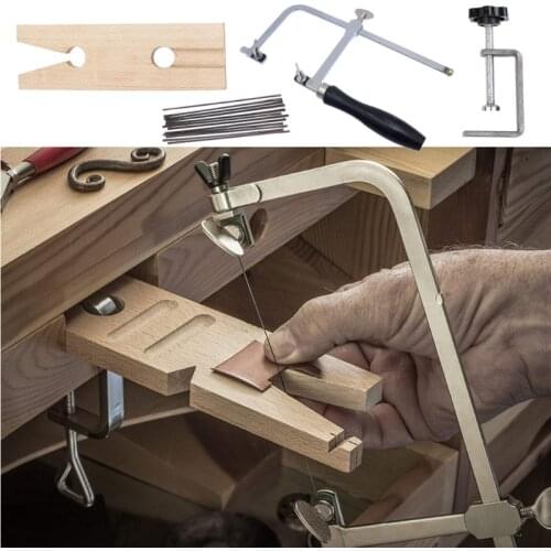 1 Set 3-in-1 Professional Jewelers Saw Set Jewelry Tools Saw Frame 144 Blades Wooden Pin Clamp Wood Metal Jewelry Toos
