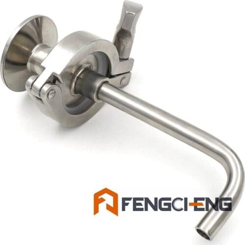 Brew Kettle Beer Tank Dip Tube Kit(Tube, Adapter, Clamp & Gasket) 90 Degree Angle Brewing Equipment Accessories