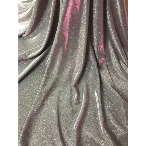 Nigerian French Fabric 5 yards Glued glitter sequins Tulle Lace Fabric S-102718 top Selling African Lace Fabric