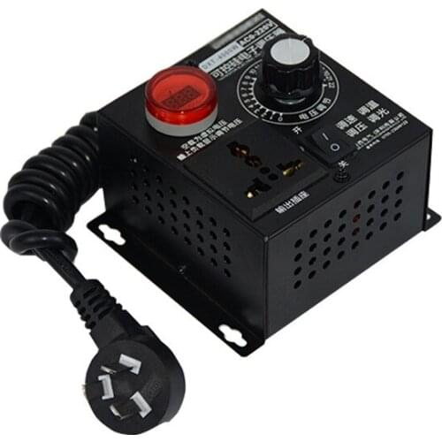 220V AC Motor Speed Regulator 4KW Adjustable SCR Voltage Regulator Electric Fan Speed Controller Switch Thermostat Dimming