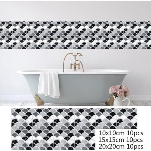 PVC Self Adhesive Wall Stickers Waist European 3D Embossing Baseboard Stickers Waterproof Tile Skirting Decoration Living Room