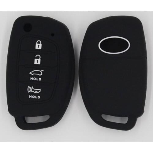 Silicone Key Case Car Cover For Hyundai Tucson Sonata Ix35 Ix25 I20 Creta Santa Fe GLS SPORT Elantra Reina Key Cover Case Fob