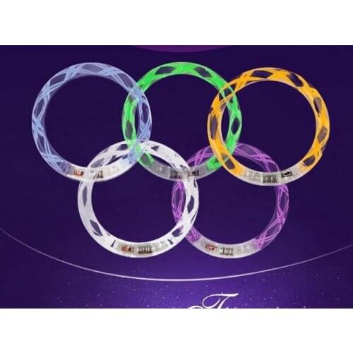 Concert luminous hand ring LED colorful acrylic transparent bubble bracelet bar KTV vocal support props Party noctilucent gift