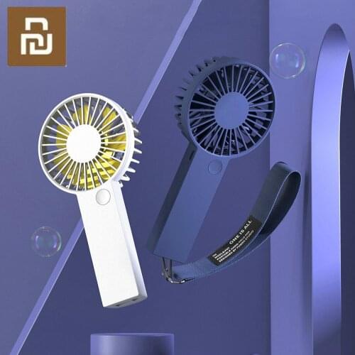 VH Portable Handhold Cooling Fan 7-blade 3 Speed Mute Rechargeable Fan 2-10H Playing Time For Outdoor Office With Lanyard