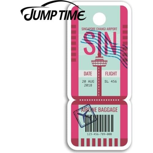 Jump Time Changi Airport Singapore Vinyl Stickers Travel Sticker Luggage Decal Decor Window Bumper Waterproof