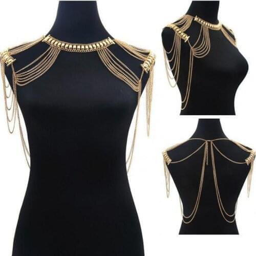 New Hot Maxi Necklace Body Boho Jewelry Statement Necklace Body Shoulder Chain Multilayer Tssel Necklace For Women Collier