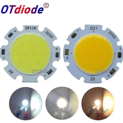 10-100pcs LED COB Chip 28mm Square Round Lighting Source 3W 5W 7W 10W 12W for Spotlight Downlight Tube Light Ceiling Lamp 300ma