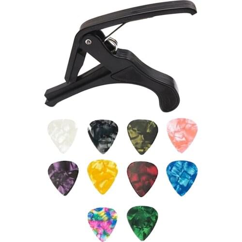10 Pcs Guitar Picks Colorful Premium Celluloid Picks for Acoustic Electric