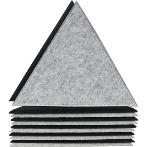 12 Pack Acoustic Foam Panels Beveled Edge Sound Proof Panels for Walls High Density Triple-cornered Acoustic Panels