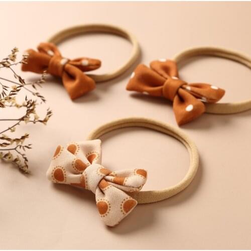 30pcs/lot,Fashion Cotton Ribbed Bows Nylon Headband ,Girls Kids Nylon Bow Headband Hair Accessories Hairpins Hair Bows Barrettes