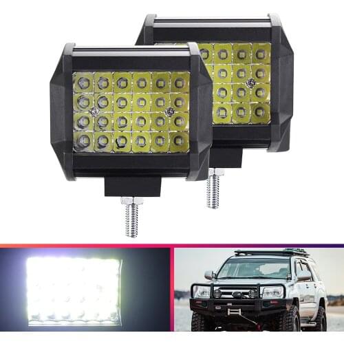 72W LED Work Light Bar car light Spotlight 12V 24V For 4x4 led bar offroad Accessories 4WD SUV ATV Tractor Boat Trucks Excavator