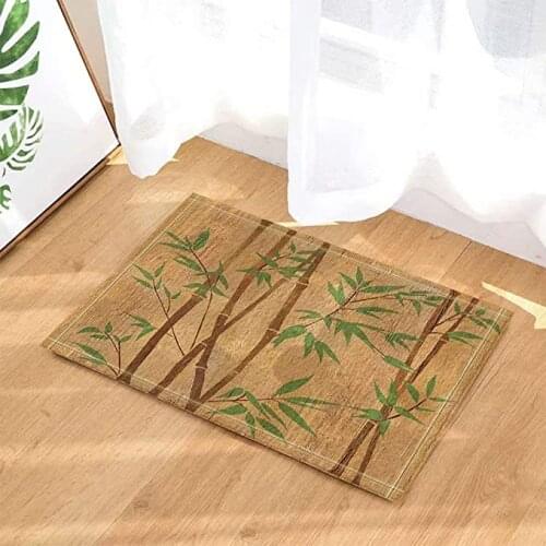 Art deco, painting bamboo Bathroom carpet anti-slip door mat floor entrance outdoor indoor front door mat children bathroom mat