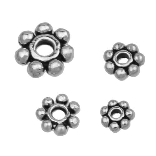 Handmade 925 silver spacer beads malas spacer beads thai silver diy jewelry bracelets beads jewelry accessory