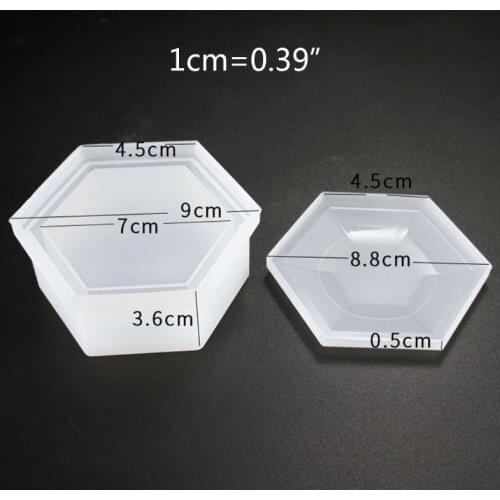 DIY Hexagon Storage Box Mold Crystal Epoxy Plum-shaped Silicone Mould