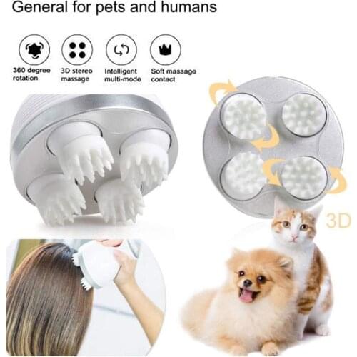 3D Electric Wireless Scalp Massager Cat Claw Hand USB Charging Device Machine Relieve Massager Anti-cellulite Spa Stress E7Q8