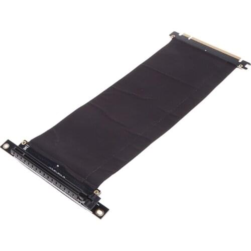 HX6A PCI Express PCIe3.0 16X to 16X Flexible Cable Card Extension Port Adapter 90 Degree Angle High Speed Extender Riser Card