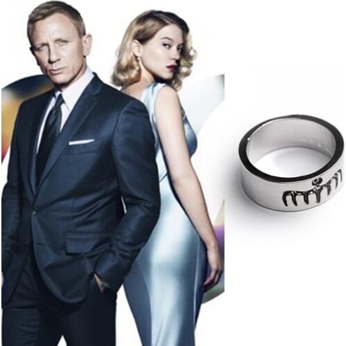 Movie 007 Series Super Ghost 007 James Bond Ring Jewelry For Men Women Lovers Gifts