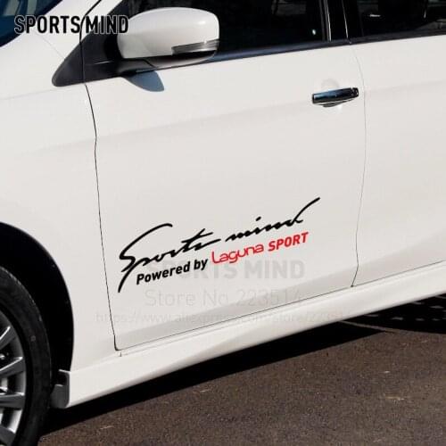 2 Pieces SPORTS MIND Automobiles Vinyl Car Sticker Decals Car Styling Exterior Accessories For Renault Laguna Accessories