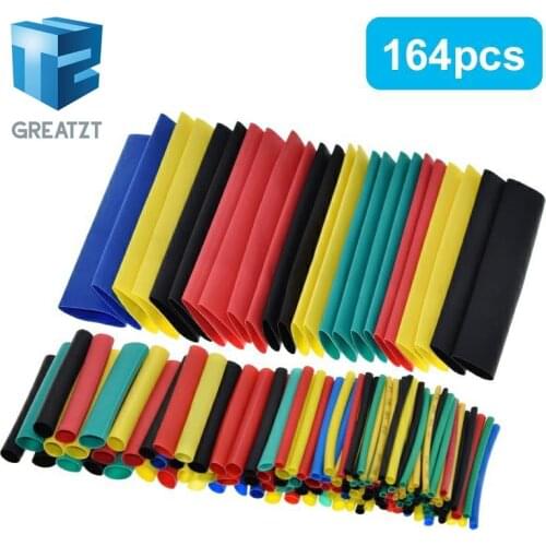164pcs/Set Heat shrink tube kit Insulation Sleeving termoretractil Polyolefin Shrinking Assorted Heat Shrink Tubing Wire Cable