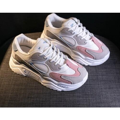 Breathing Leisure Female Vulcanize Shoes spring Sneakers Women Thick Bottom Daddy Shoe Thick Bottom Round Toefh23