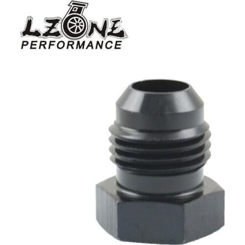 LZONE - AN6 -6 BLACK ALUMINUM AN HEX HEAD MALE FLARE PLUG JR-SL806-06-021