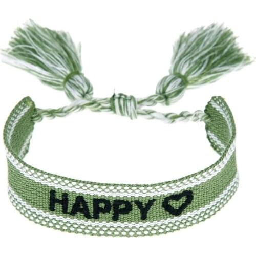 M2EA Bohemia Embroidery Woven Tassel Bracelets Handmade Adjustable Rope Braided Bracelet for friendship Ethnic Christmas Gift