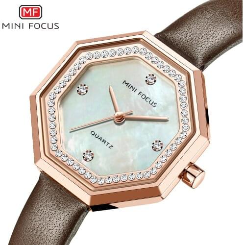 MINI FOCUS Women Watches New Top Luxury Brand Fashion Casual Ladies Waterproof Quartz Watch Leather Dress Girl Relogio Feminino