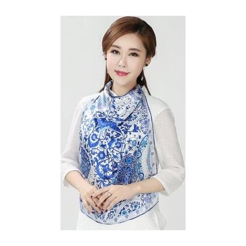 Fashion 65*65CM Satin Square Scarf High Quality Print Silk Scarves Soft Shawl Brand Hijab Accessories